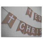 White Christening Bunting