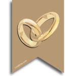 interlocked wedding rings theme bunting