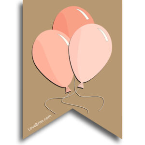 Pink Balloon Bunting